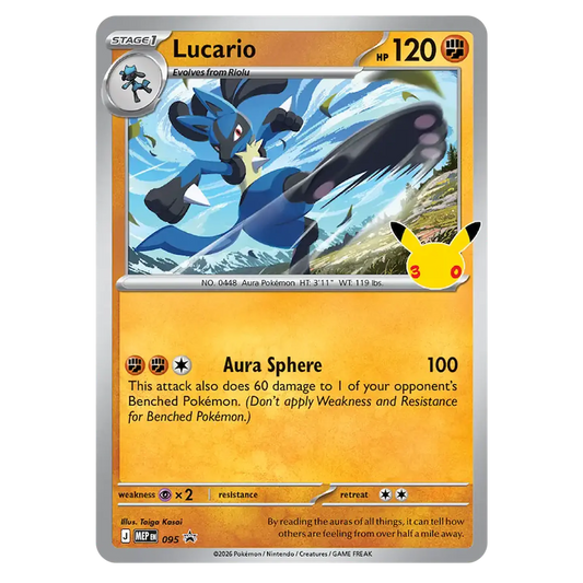 Pokémon TCG 30th Celebration - Tech Sticker Collection: Lucario (INGLÉS)