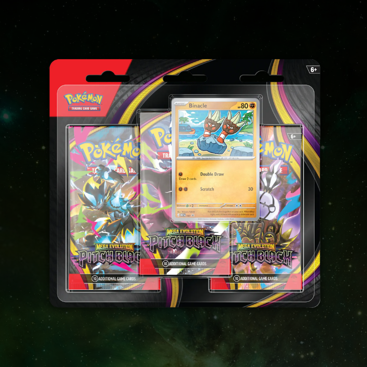 PREVENTA - Pokémon TCG: Mega Evolution — Pitch Black Blíster 3 Sobres (Inglés)