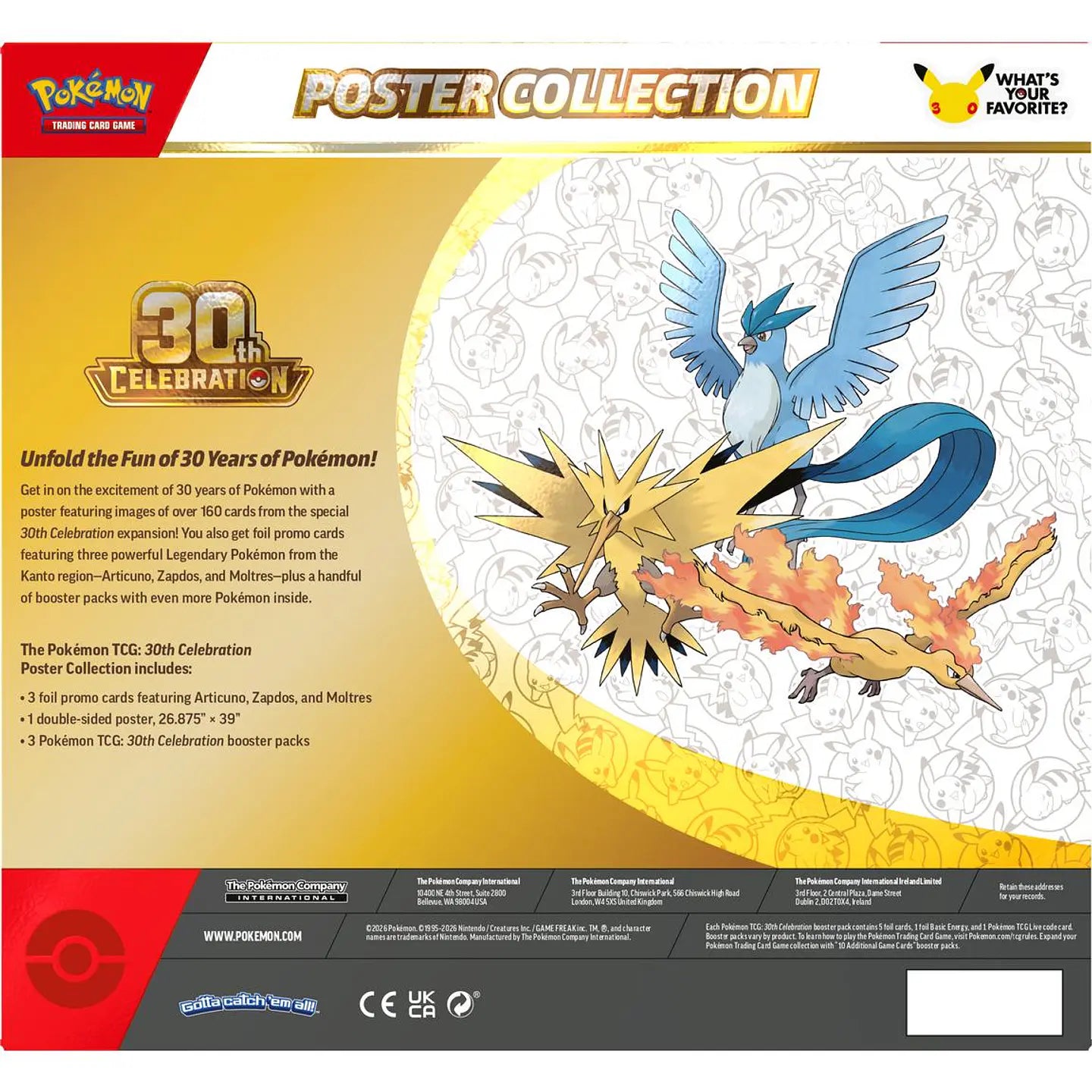 Pokémon TCG 30th Celebration - Poster Collection (INGLÉS)