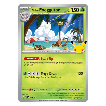 Pokémon TCG 30th Celebration - Tech Sticker Collection: Alolan Exeggutor (INGLÉS)