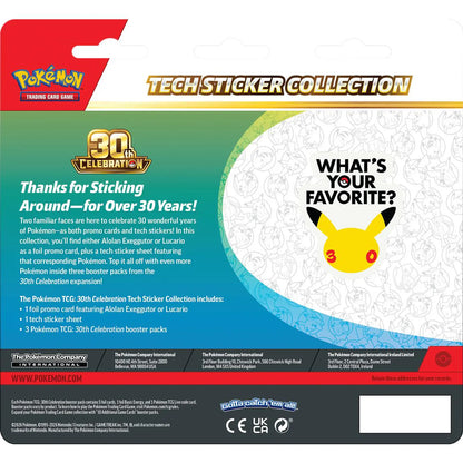 Pokémon TCG 30th Celebration - Tech Sticker Collection: Alolan Exeggutor (INGLÉS)