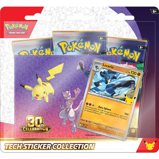 Pokémon TCG 30th Celebration - Tech Sticker Collection: Lucario (INGLÉS)