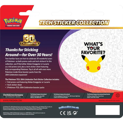 Pokémon TCG 30th Celebration - Tech Sticker Collection: Lucario (INGLÉS)